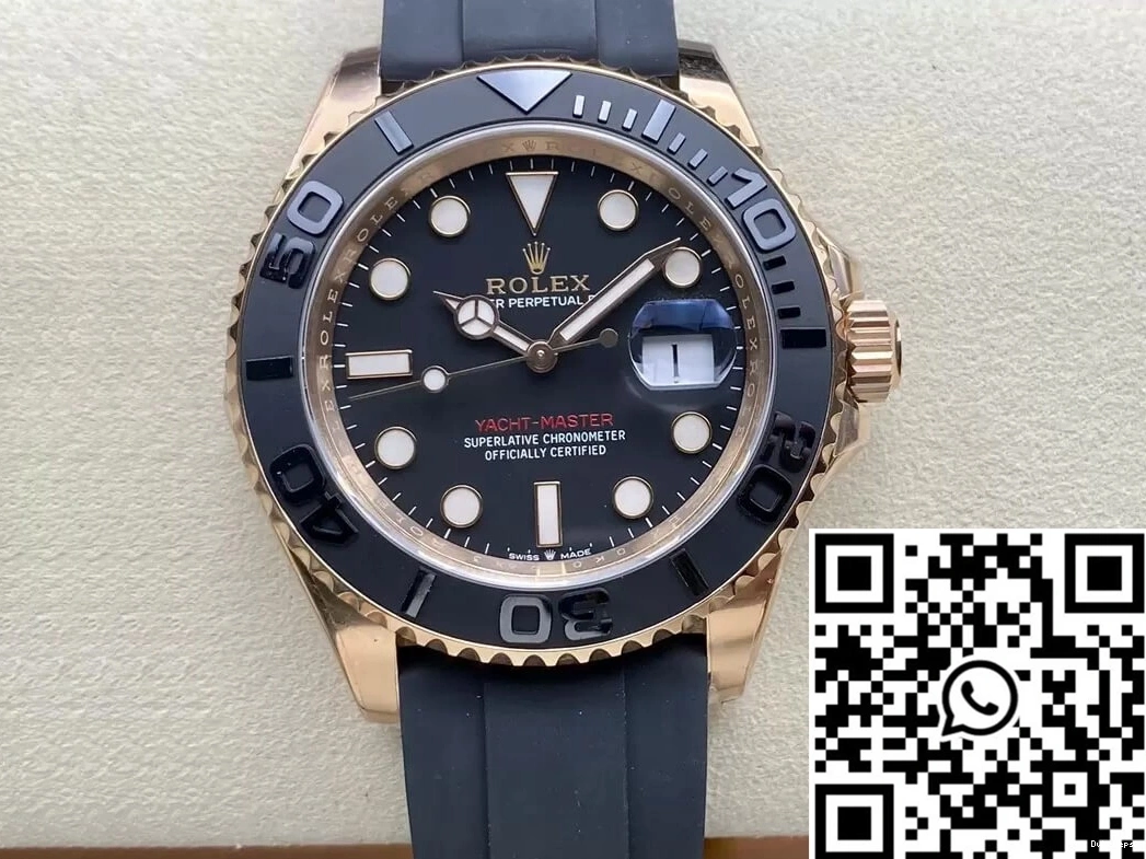 Dial Clean Factory Gold Master Rolex Yacht Black M126655-0002 Rose 1005